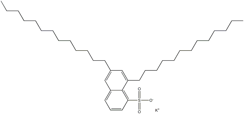 6,8-Ditridecyl-1-naphthalenesulfonic acid potassium salt 구조식 이미지