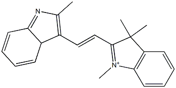 1,3,3-Trimethyl-2-[2-(2-methyl-3aH-indol-3-yl)vinyl]-3H-indolium Structure