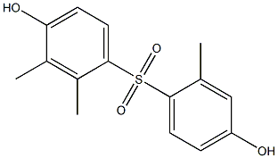 4,4'-Dihydroxy-2,2',3-trimethyl[sulfonylbisbenzene] 구조식 이미지