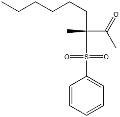 [R,(-)]-3-Methyl-3-phenylsulfonylnonane-2-one 구조식 이미지