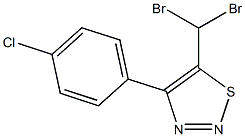4-(4-Chlorophenyl)-5-dibromomethyl-1,2,3-thiadiazole 구조식 이미지