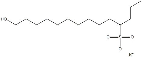 14-Hydroxytetradecane-4-sulfonic acid potassium salt 구조식 이미지
