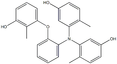 N,N-Bis(3-hydroxy-6-methylphenyl)-2-(3-hydroxy-2-methylphenoxy)benzenamine Structure