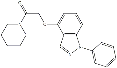 1-Phenyl-4-[[(piperidin-1-yl)carbonyl]methoxy]-1H-indazole Structure