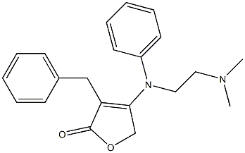 3-Benzyl-4-[N-[2-(dimethylamino)ethyl]-N-phenylamino]-2(5H)-furanone 구조식 이미지