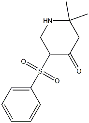 2,2-Dimethyl-5-phenylsulfonylpiperidin-4-one Structure
