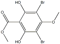 3,5-Dibromo-2,6-dihydroxy-4-methoxybenzoic acid methyl ester 구조식 이미지