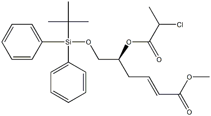 (2E,5S)-6-(tert-Butyldiphenylsilyloxy)-5-(2-chloropropanoyloxy)-2-hexenoic acid methyl ester Structure