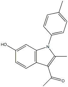 3-Acetyl-1-(4-methylphenyl)-2-methyl-1H-indol-6-ol Structure