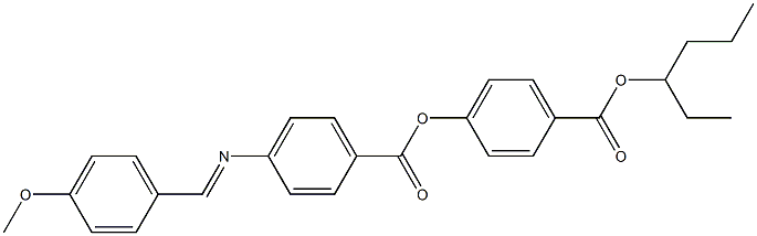 4-[4-(4-Methoxybenzylideneamino)benzoyloxy]benzoic acid (1-ethylbutyl) ester 구조식 이미지