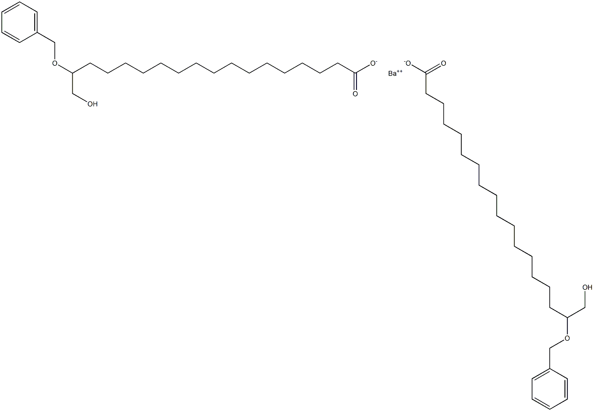 Bis(17-benzyloxy-18-hydroxystearic acid)barium salt Structure