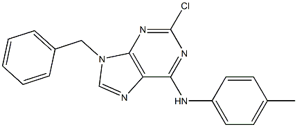 2-Chloro-6-(4-methylphenylamino)-9-benzyl-9H-purine Structure