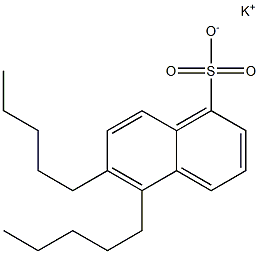 5,6-Dipentyl-1-naphthalenesulfonic acid potassium salt Structure