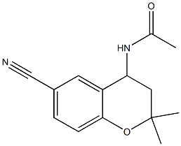 4-Acetylamino-3,4-dihydro-2,2-dimethyl-2H-1-benzopyran-6-carbonitrile 구조식 이미지