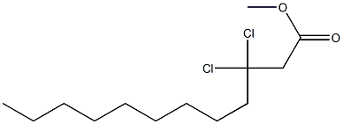 3,3-Dichlorododecanoic acid methyl ester 구조식 이미지