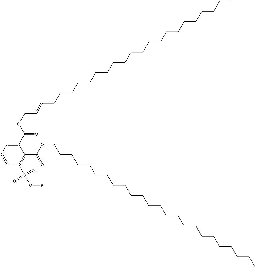 3-(Potassiosulfo)phthalic acid di(2-tetracosenyl) ester Structure