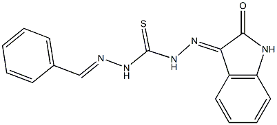 3-[[(2-Benzylidenehydrazino)thiocarbonyl]aminoimino]-1H-indol-2(3H)-one 구조식 이미지