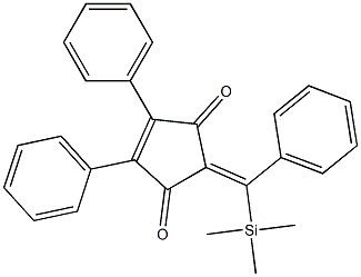 4,5-Diphenyl-2-[phenyl(trimethylsilyl)methylene]-4-cyclopentene-1,3-dione 구조식 이미지
