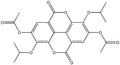 2,7-Diacetoxy-3,8-diisopropoxy[1]benzopyrano[5,4,3-cde][1]benzopyran-5,10-dione Structure