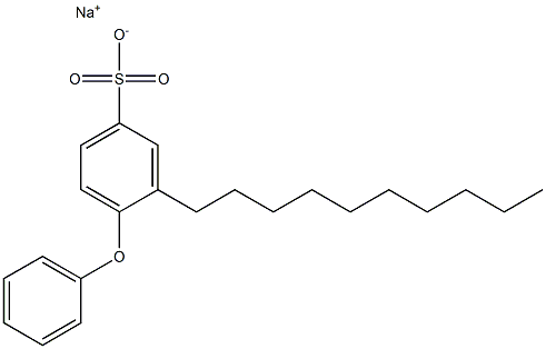 3-Decyl-4-phenoxybenzenesulfonic acid sodium salt Structure