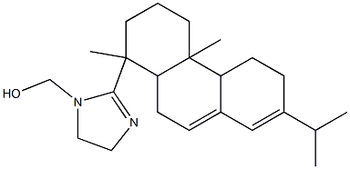 2-(1,2,3,4,4a,4b,5,6,10,10a-Decahydro-1,4a-dimethyl-7-isopropylphenanthren-1-yl)-2-imidazoline-1-methanol 구조식 이미지