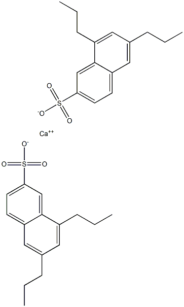 Bis(6,8-dipropyl-2-naphthalenesulfonic acid)calcium salt Structure