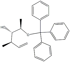 (2R,3S,4R)-2-Triphenylmethoxy-4-methyl-5-hexen-3-ol Structure