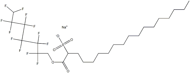 1-(2,2,3,3,4,4,5,5,6,6,7,7-Dodecafluoroheptyloxycarbonyl)heptadecane-1-sulfonic acid sodium salt 구조식 이미지
