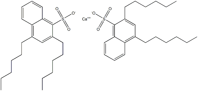 Bis(2,4-dihexyl-1-naphthalenesulfonic acid)calcium salt Structure