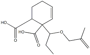 5-Cyclohexene-1,2-dicarboxylic acid hydrogen 1-[1-(methallyloxy)propyl] ester Structure