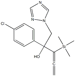 1-(4-Chlorophenyl)-1-[1-(trimethylsilyl)-1,2-propanedien-1-yl]-2-(1H-1,2,4-triazol-1-yl)ethanol 구조식 이미지