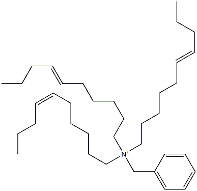 Tri(6-decenyl)benzylaminium Structure