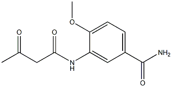 3-Acetoacetylamino-4-methoxybenzamide 구조식 이미지