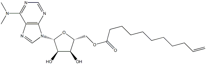 N,N-Dimethyl-5'-O-(1-oxo-10-undecenyl)adenosine Structure