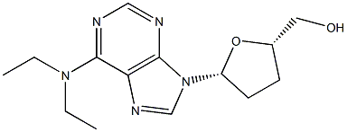 N,N-Diethyl-2',3'-dideoxyadenosine Structure