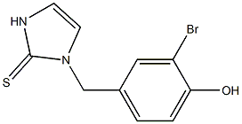 1-(3-Bromo-4-hydroxybenzyl)-1,3-dihydro-2H-imidazole-2-thione 구조식 이미지