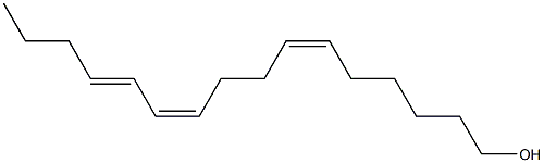 (6Z,10Z,12E)-6,10,12-Hexadecatrien-1-ol 구조식 이미지