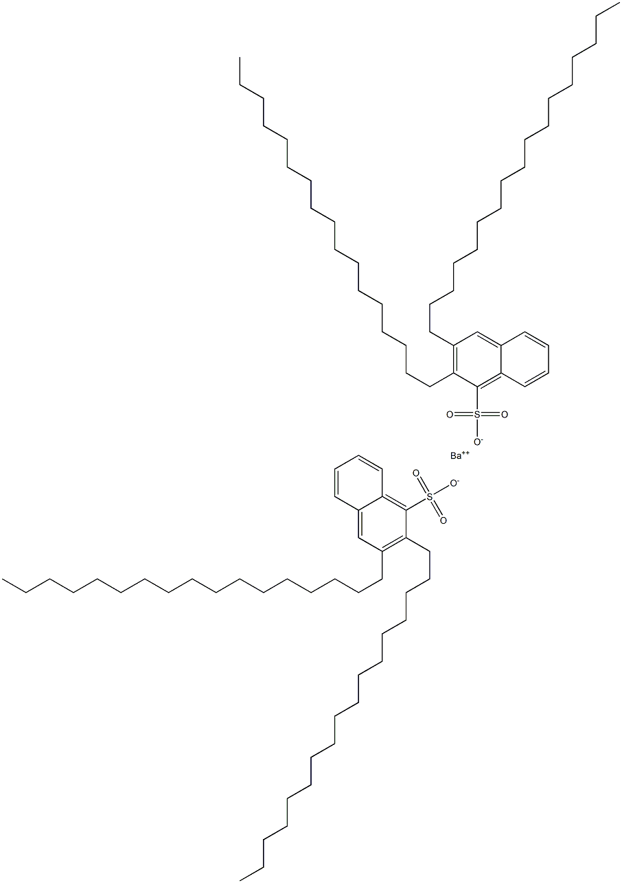 Bis(2,3-diheptadecyl-1-naphthalenesulfonic acid)barium salt Structure