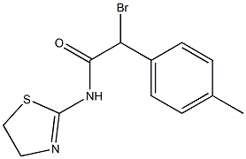 N-(2-Thiazolin-2-yl)-2-(4-methylphenyl)-2-bromoacetamide 구조식 이미지