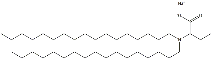 2-(Diheptadecylamino)butyric acid sodium salt Structure