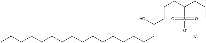 8-Hydroxytetracosane-4-sulfonic acid potassium salt Structure