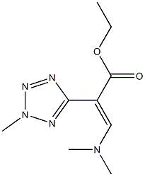 (E)-3-(Dimethylamino)-2-[2-methyl-2H-tetrazol-5-yl]acrylic acid ethyl ester Structure