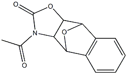 3-Acetyl-3a,4,9,9a-tetrahydro-4,9-epoxynaphth[2,3-d]oxazol-2(3H)-one 구조식 이미지