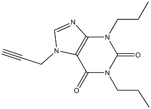 1,3-Dipropyl-7-(2-propynyl)xanthine 구조식 이미지