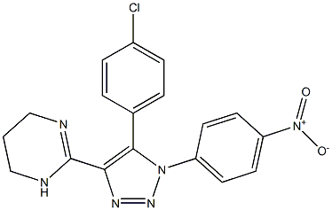 1-(4-Nitrophenyl)-4-[(3,4,5,6-tetrahydropyrimidin)-2-yl]-5-(4-chlorophenyl)-1H-1,2,3-triazole Structure