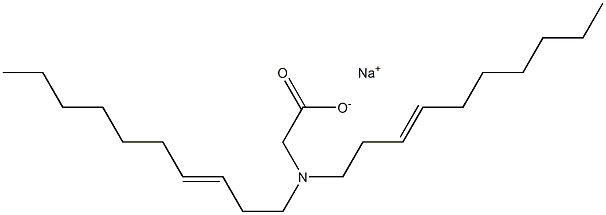 N,N-Di(3-decenyl)aminoacetic acid sodium salt Structure