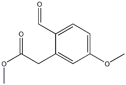 (2-Formyl-5-methoxyphenyl)acetic acid methyl ester Structure