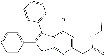 4-Chloro-5,6-diphenylfuro[2,3-d]pyrimidine-2-acetic acid ethyl ester Structure