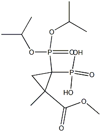 [2-(Methoxycarbonyl)-2-methylcyclopropane-1,1-diyl]bis(phosphonic acid diisopropyl) ester 구조식 이미지