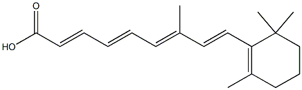 (2E,4E,6E,8E)-7-Methyl-9-(2,6,6-trimethyl-1-cyclohexenyl)-2,4,6,8-nonatetraenoic acid Structure